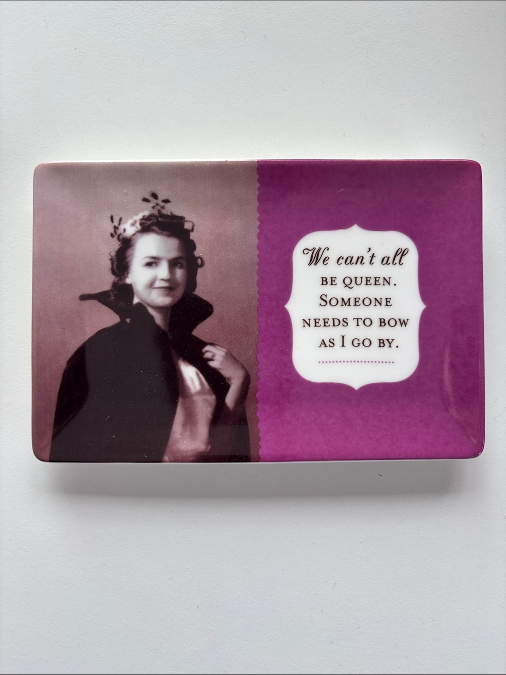 Decorative Purple Queen Quote tray